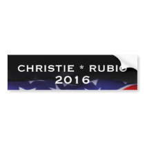 CHRISTIE - RUBIO 2016 Campaign Bumper Sticker