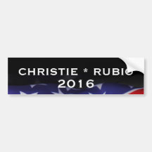 CHRISTIE - RUBIO 2016 Campaign Bumper Sticker
