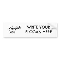 CHRISTIE SIGNATURE 2012 BUMPER STICKER