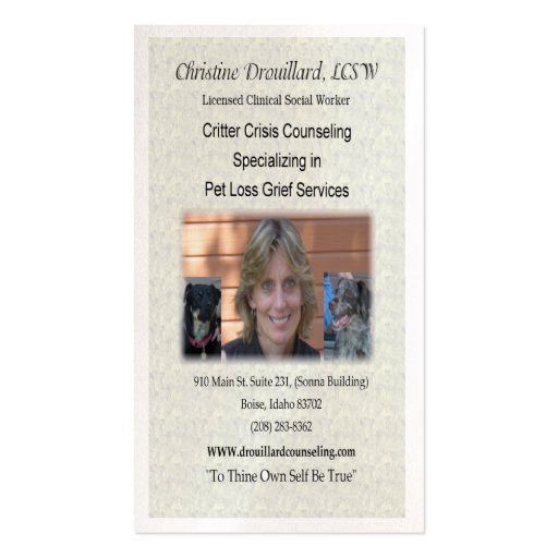 Christine Drouillard Business Card Template