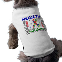 Christmas 4 Autism Snowflakes Dog Tee Shirt