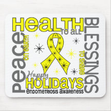 Christmas 4 Endometriosis Snowflakes Mouse Pads