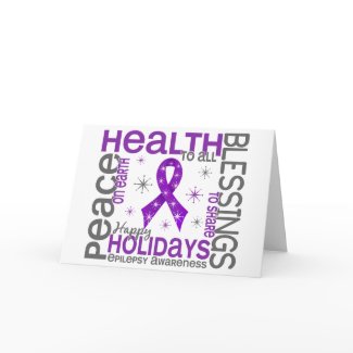 Christmas 4 Epilepsy Snowflakes Greeting Cards