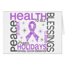 Christmas 4 General Cancer Snowflakes Cards