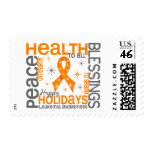 Christmas 4 Leukemia Snowflakes Postage Stamps