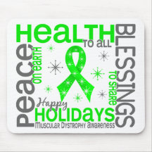 Christmas 4 Muscular Dystrophy Snowflakes Mouse Pad