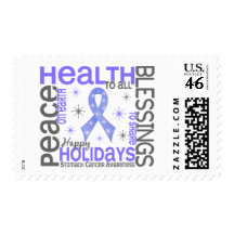 Christmas 4 Stomach Cancer Snowflakes Stamps