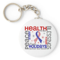 Christmas 4 Support Our Troops Key Chain