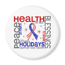 Christmas 4 Support Our Troops Fridge Magnets