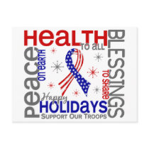 Christmas 4 Support Our Troops Postcard