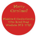 Christmas address sticker label