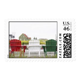 Christmas Adirondack Chairs Stamps stamp