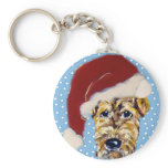Christmas Airedale Key Chains