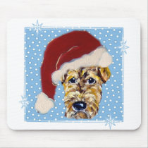 Christmas Airedale mousepads