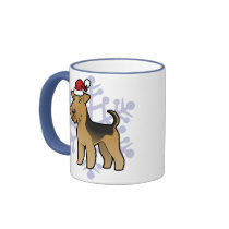 Christmas Airedale Terrier / Welsh Terrier Coffee Mug