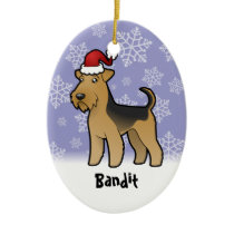 Christmas Airedale Terrier / Welsh Terrier Christmas Tree Ornaments