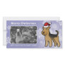 Christmas Airedale Terrier / Welsh Terrier Photo Card