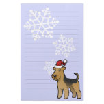 Christmas Airedale Terrier / Welsh Terrier Customized Stationery