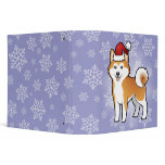 Christmas Akita Inu / Shiba Inu 3 Ring Binders