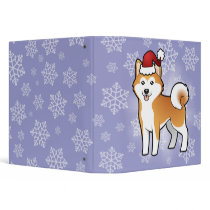Christmas Akita Inu / Shiba Inu Binder