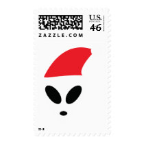 Christmas Alien postage