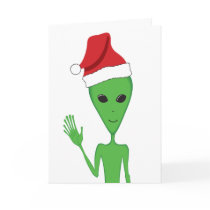 Christmas Alien Season's Greetings Greeting Card