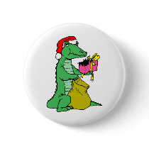 Christmas Alligator Pin