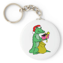 Christmas Alligator Keychain