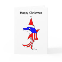 Christmas American Dolphin - Happy Christmas cards