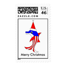 Christmas American Dolphin - Merry Christmas postage