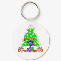 Christmas and Chanukah Holiday Keychain by bonfirechristmas Christmas and Chanukah Holiday Keychain