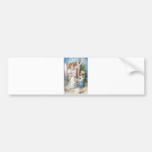 Christmas Angel and Child Bumper Sticker