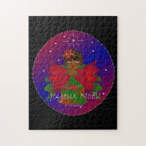 Christmas Angel Baby Praying Joyeux Noel puzzles