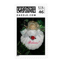 Christmas angel Believe! postage