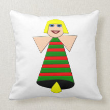 Christmas Angel Bell Pillow