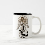 Christmas Angel Brass Trumpet Coffee Mugs