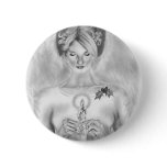 Christmas Angel Button