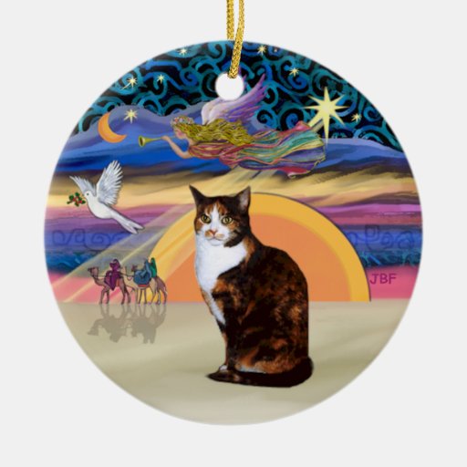 Christmas Angel - Calico cat  (Amer. Short Hair) Ornament
