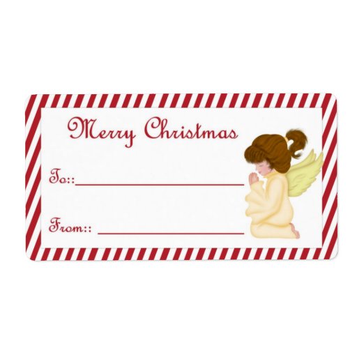 Christmas Angel D12 :: Merry Christmas Gift Labels
