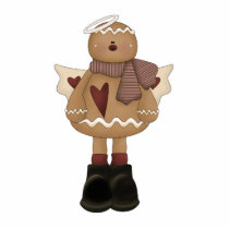 christmas angel gingerbread man photo sculptures