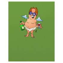Christmas angel having a glass of wine letterhead