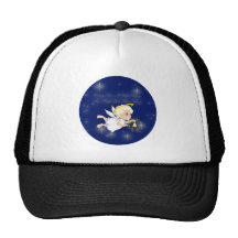 Christmas angel mesh hat