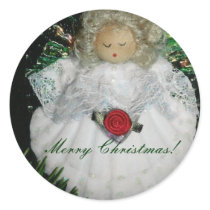 Christmas angel ornament, Merry Christmas! stickers