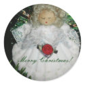 Christmas angel ornament, Merry Christmas! stickers by grammasue319 Christmas angel ornament, Merry Christmas! stickers