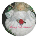 Christmas angel ornament, Merry Christmas! stickers