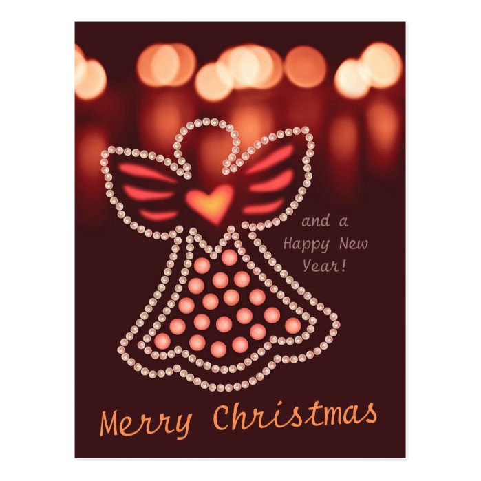 Christmas angel Pearls and candlelight CC0048 Postcard