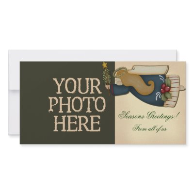 Christmas Angel Photo Card Template by RainbowCards
