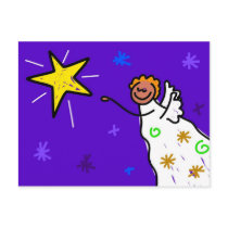 Christmas angel postcards