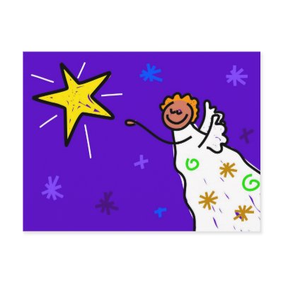 Christmas angel postcards