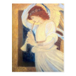 Christmas Angel Postcards Burne-Jones Gold White